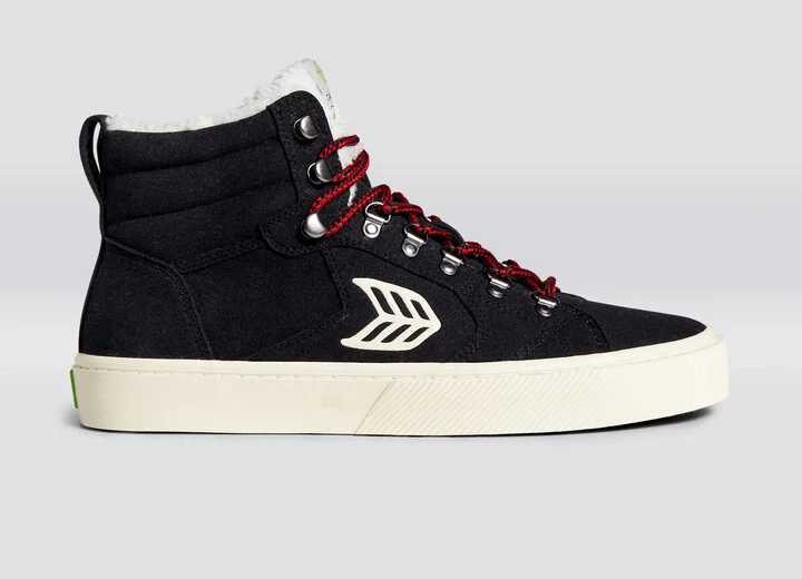 CATURI Black Suede Ivory Logo Boot Men - Image 3