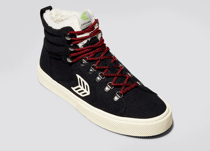 CATURI Black Suede Ivory Logo Boot Men - Image 4