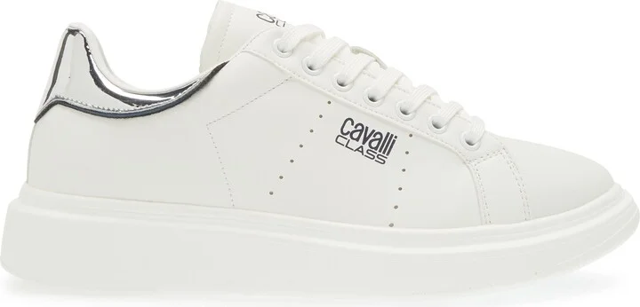 Cavalli Class Metallic Trim Low Top Sneaker - Image 4