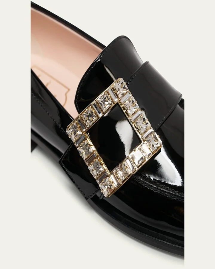 Cavillon Strass Buckle Patent Loafers - Image 2