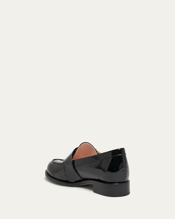 Cavillon Strass Buckle Patent Loafers - Image 3