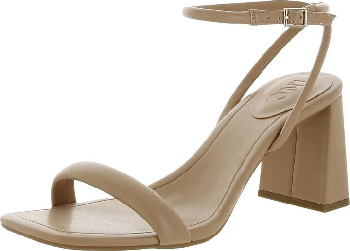 Caymi Womens Faux Leather Ankle Strap Heels