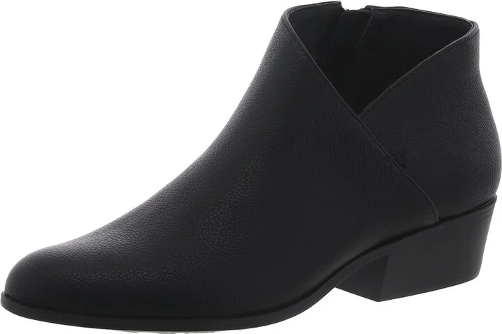 cayu Womens Faux Leather Asymmetric Ankle Boots