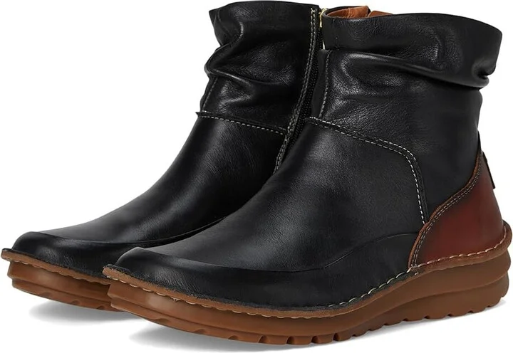 Cazorla W5U-8960C1 Women's 9.5-10 Black Leather Ankle Boots RHS3836