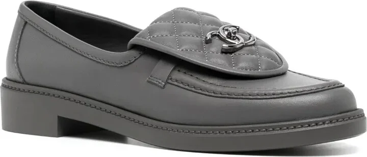 CC Turn-lock diamond-quilted loafers - Image 2