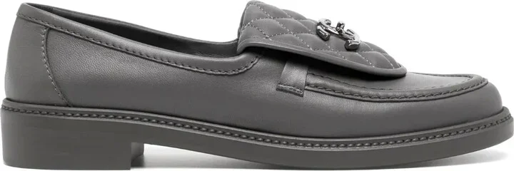 CC Turn-lock diamond-quilted loafers