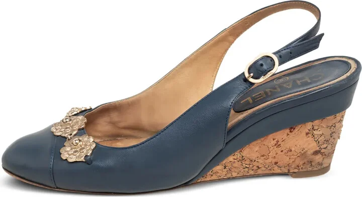 CC wedge slingback sandals
