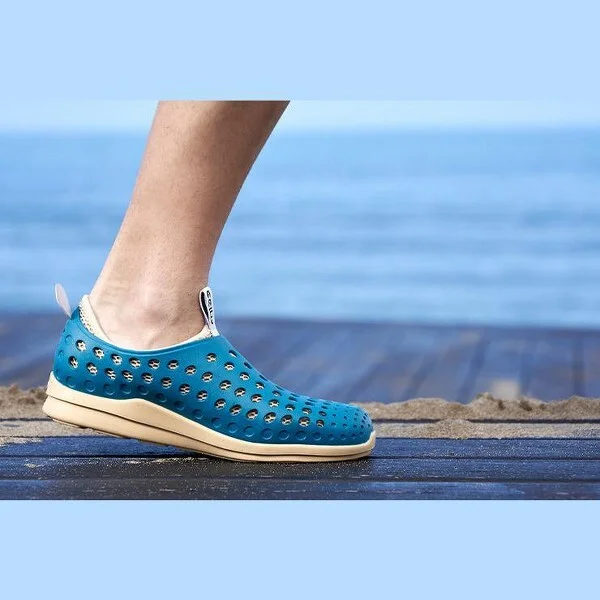 Ccilu Greenplax Fish Men Ankle Shoe, Slip On 3-1 Design, Eco Friendly, Water-Friendly Blue/white - Image 3