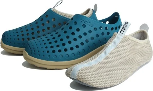 Ccilu Greenplax Fish Women Ankle Shoe, Slip On 3-1 Design, Eco Friendly, Water-Friendly Grey/white - Image 4