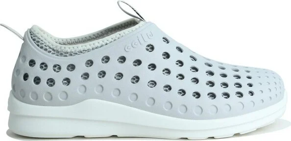 Ccilu Greenplax Fish Women Ankle Shoe, Slip On 3-1 Design, Eco Friendly, Water-Friendly Grey/white