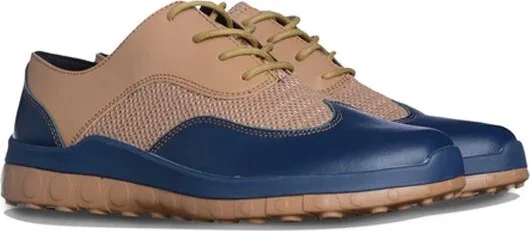 Ccilu Horizon Duke Men Formal dress shoes Casual Sneakers Navy Blue/Tabacco Brown - Image 2