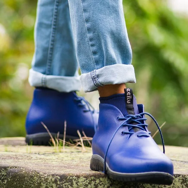 Ccilu Panto Paolo Men High Top Ankle Boots Lace-up Rainboots Aurora Blue - Image 2