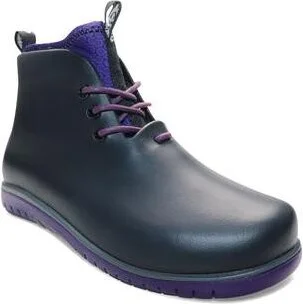 Ccilu Panto Pola Women High Top Ankle Boots Lace-up Rainboots Royal Purple - Image 2