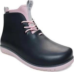Ccilu Panto Pola Women High Top Ankle Boots Lace-up Rainboots Royal Purple - Image 3