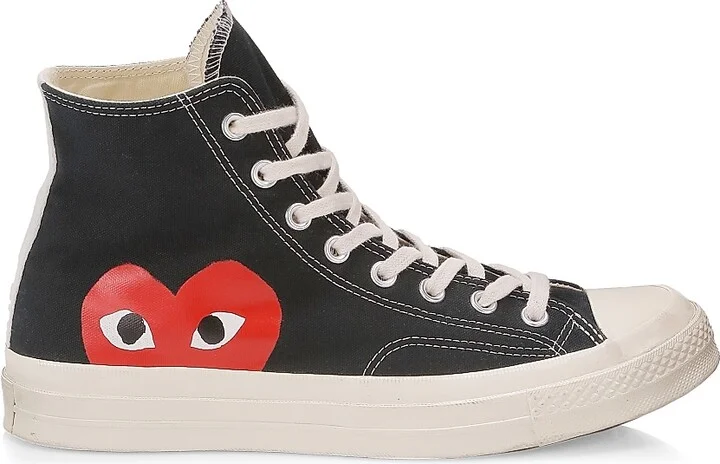 CdG PLAY x Converse Men's Chuck Taylor All Star High-Top Sneakers - Beige - Size 12 - Image 7