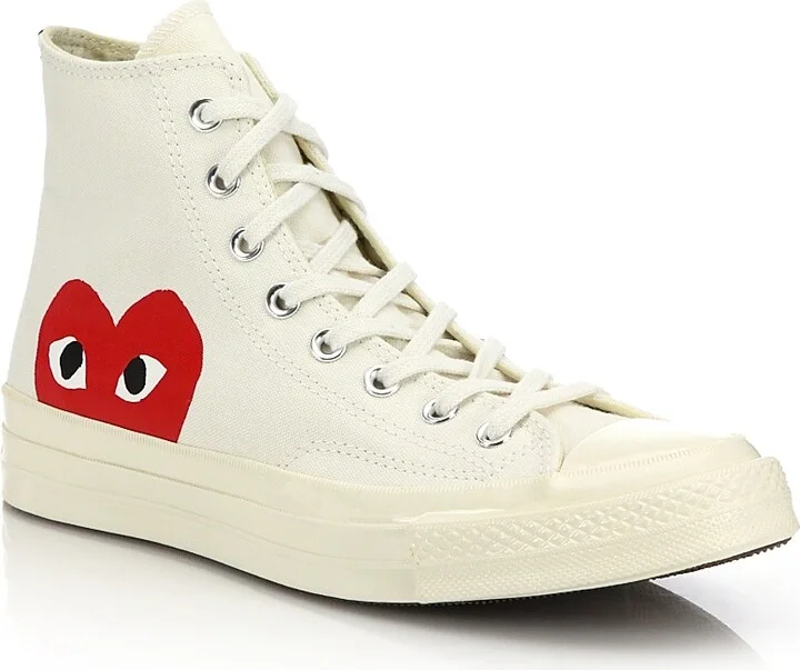 CdG PLAY x Converse Men's Chuck Taylor All Star High-Top Sneakers - Beige - Size 12