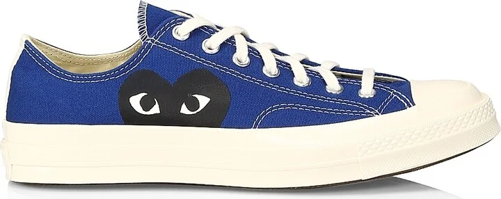 CdG PLAY x Converse Men's Chuck Taylor All Star Low-Top Sneakers - Blue - Size 8
