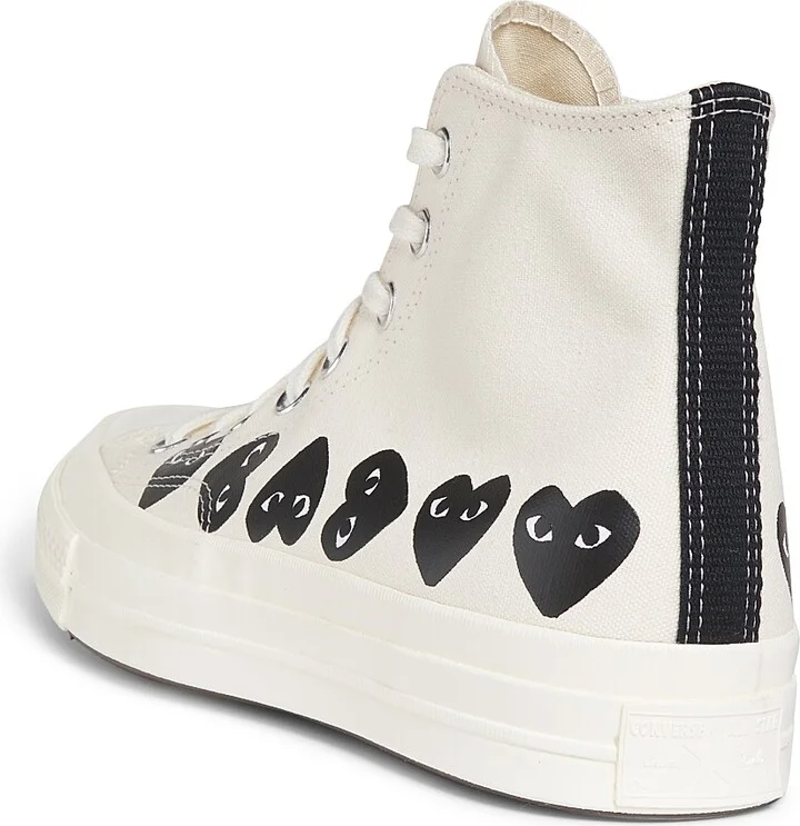 CdG PLAY x Converse Men's Chuck Taylor All Star Multi-Heart High-Top Sneakers - Black - Size 8 - Image 8