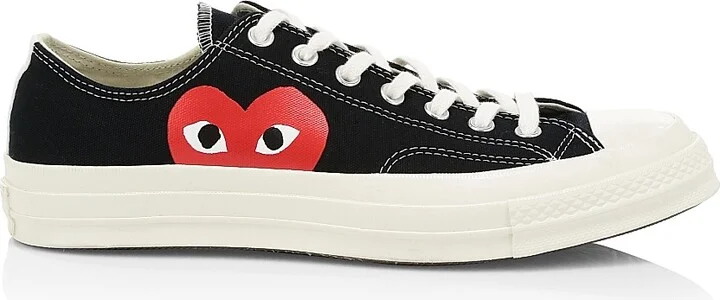 CdG PLAY x Converse Men's Chuck Taylor All Star One Heart Low-Top Sneakers - Beige - Size 12 - Image 7