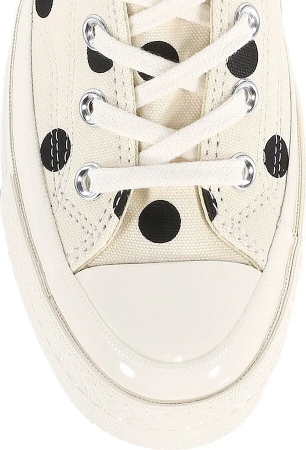 CdG PLAY x Converse Men's Chuck Taylor All Star Polka Dot High-Top Sneakers - White - Size 8.5 - Image 4