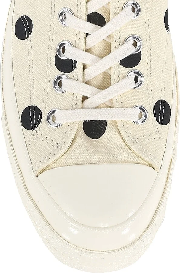 CdG PLAY x Converse Men's Chuck Taylor All Star Polka Dot Low-Top Sneakers - Black - Size 3 - Image 9