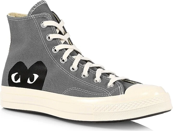 CdG PLAY x Converse Men's Chuck Taylor All Star Single Heart High-Top Sneakers - Blue - Size 10 - Image 2