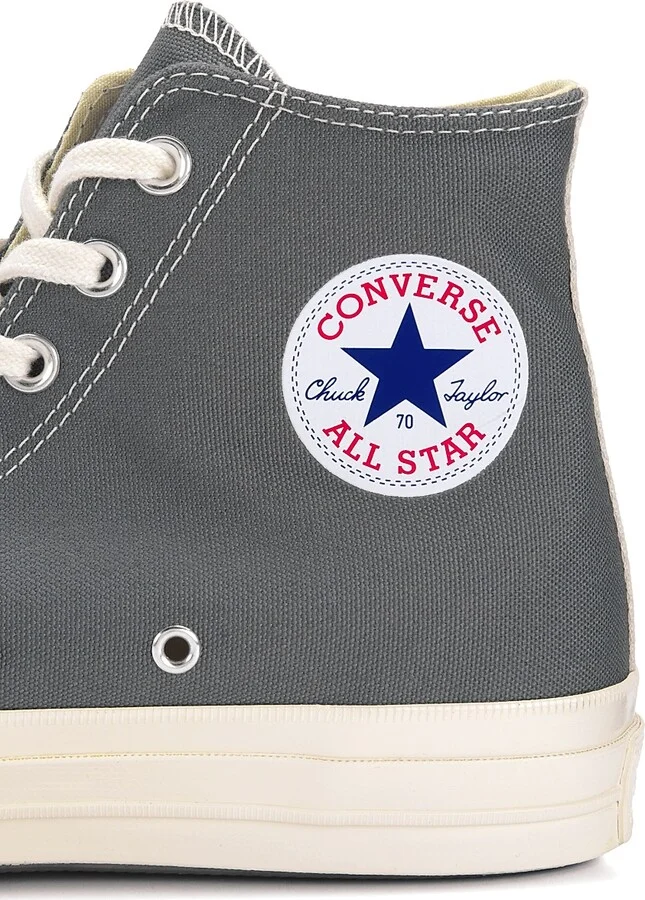 CdG PLAY x Converse Men's Chuck Taylor All Star Single Heart High-Top Sneakers - Blue - Size 10 - Image 6