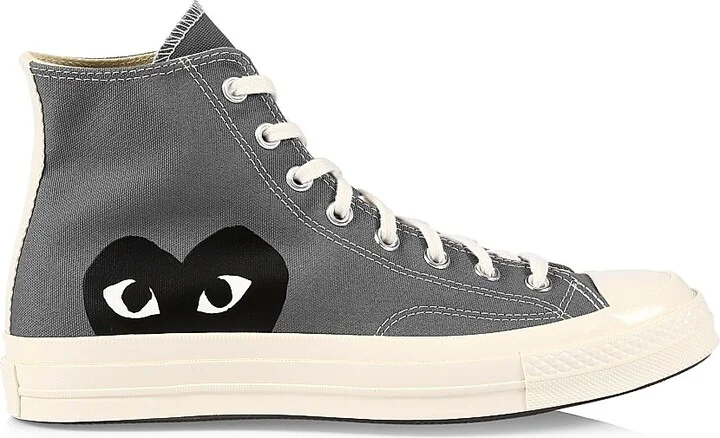 CdG PLAY x Converse Men's Chuck Taylor All Star Single Heart High-Top Sneakers - Blue - Size 10 - Image 7