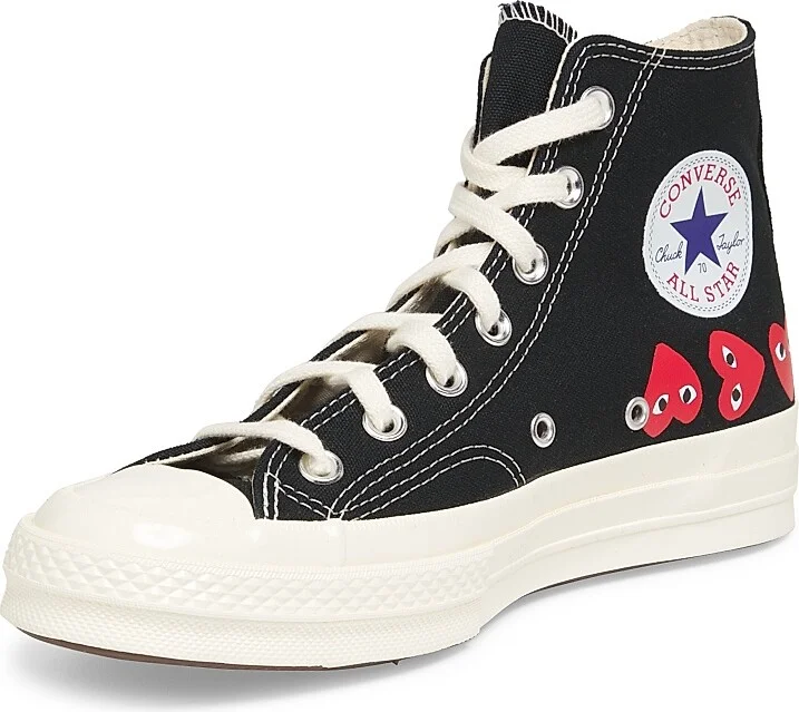 CdG PLAY x Converse Women's Chuck Taylor All Star Heart High-Top Sneakers - Black - Size 5 - Image 2