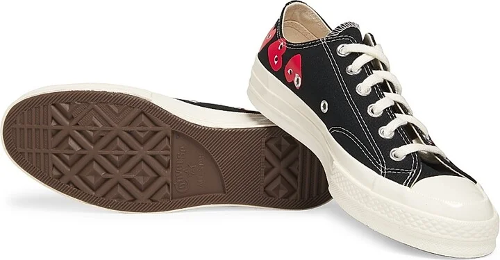 CdG PLAY x Converse Women's Chuck Taylor All Star Heart Low-Top Sneakers - Black - Size 5 - Image 5