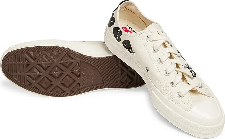 CdG PLAY x Converse Women's Chuck Taylor All Star Heart Low-Top Sneakers - Black - Size 5 - Image 10