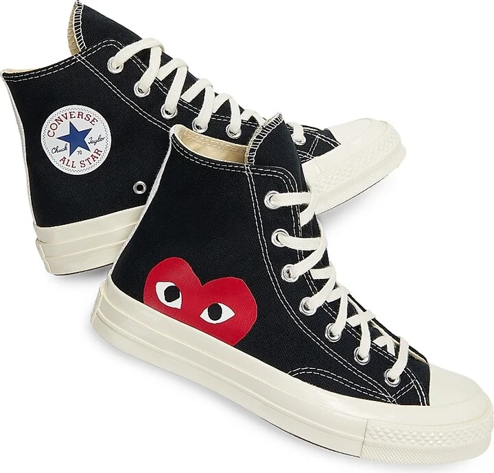 CdG PLAY x Converse Women's Chuck Taylor All Star Peek-A-Boo High-Top Sneakers - Black - Size 5 - Image 5