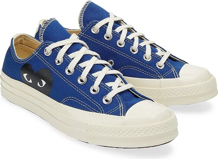 CdG PLAY x Converse Women's Chuck Taylor All Star Peek-A-Boo Low-Top Sneakers - Blue - Size 5 - Image 2