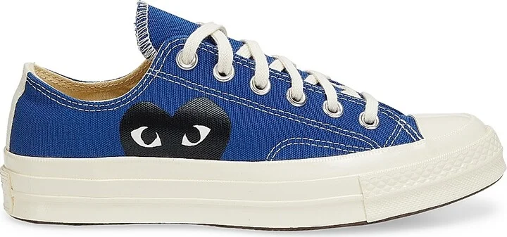 CdG PLAY x Converse Women's Chuck Taylor All Star Peek-A-Boo Low-Top Sneakers - Blue - Size 5