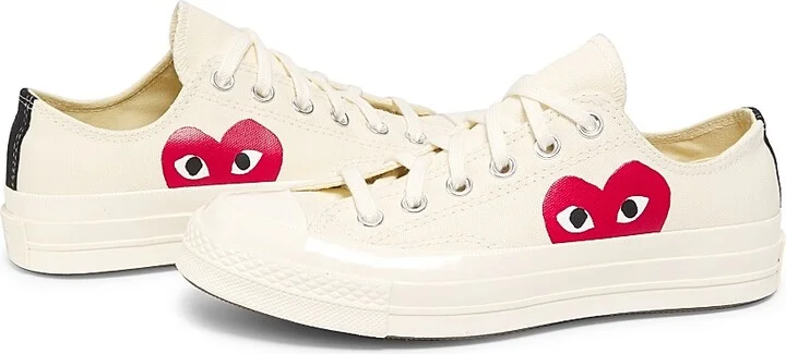 CdG PLAY x Converse Women's Chuck Taylor All Star Peek-A-Boo Low-Top Sneakers - White - Size 11 - Image 2