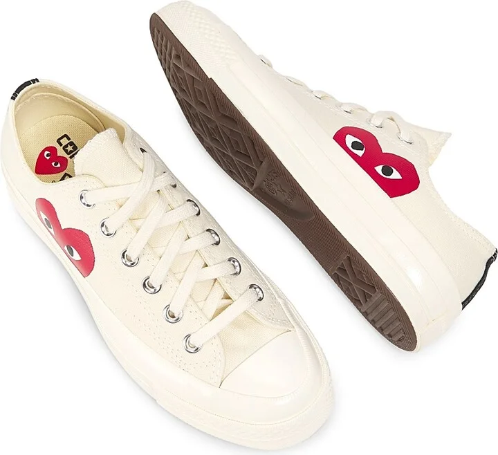 CdG PLAY x Converse Women's Chuck Taylor All Star Peek-A-Boo Low-Top Sneakers - White - Size 11 - Image 4