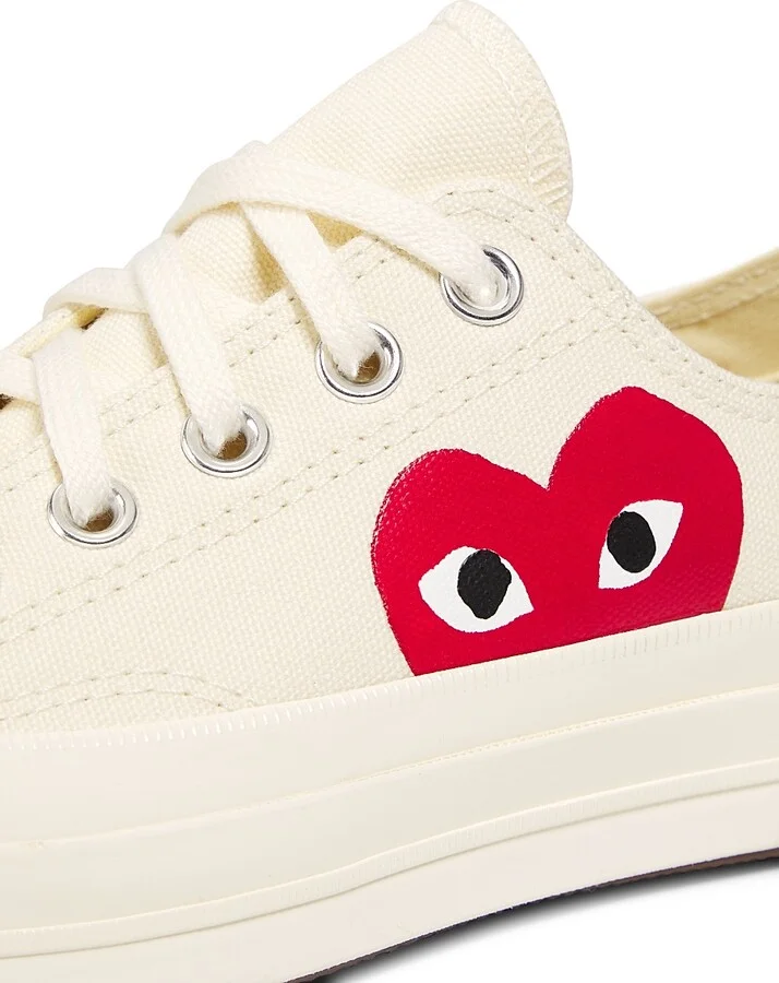 CdG PLAY x Converse Women's Chuck Taylor All Star Peek-A-Boo Low-Top Sneakers - White - Size 11 - Image 5