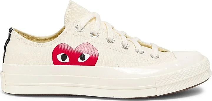 CdG PLAY x Converse Women's Chuck Taylor All Star Peek-A-Boo Low-Top Sneakers - White - Size 11