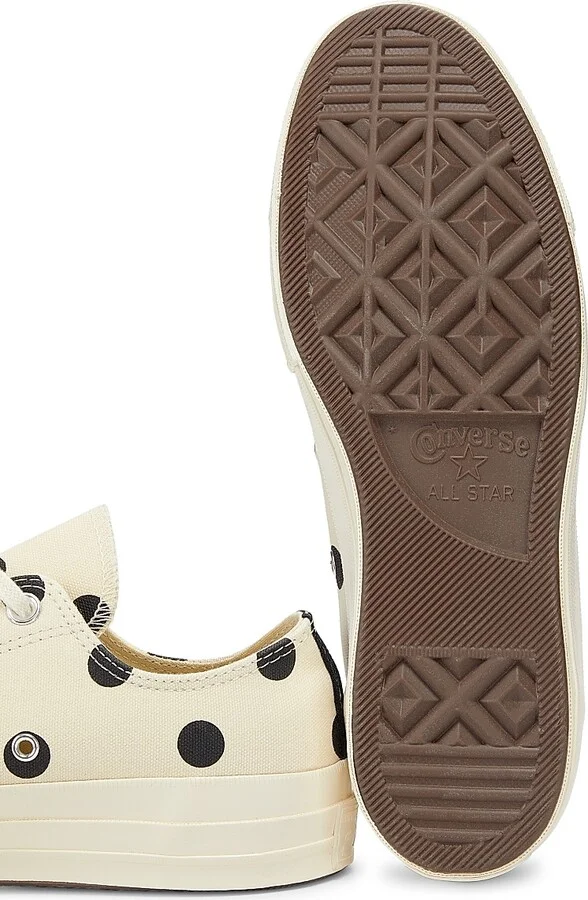 CdG PLAY x Converse Women's Chuck Taylor All Star Polka Dot Low-Top Sneakers - Off White - Size 5 - Image 6