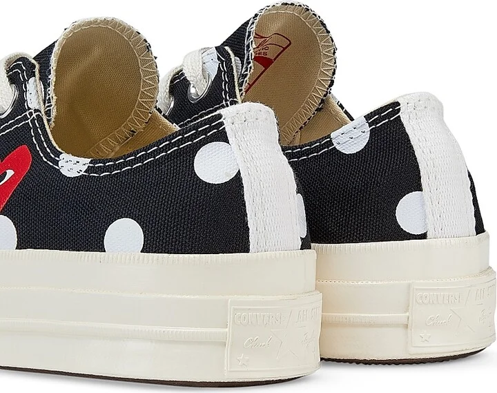 CdG PLAY x Converse Women's Chuck Taylor All Star Polka Dot Low-Top Sneakers - Off White - Size 5 - Image 8