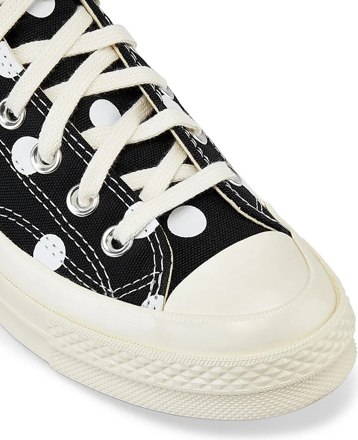 CdG PLAY x Converse Women's Chuck Taylor All Star Polka Dot Low-Top Sneakers - Off White - Size 5 - Image 10