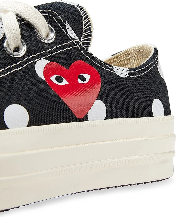 CdG PLAY x Converse Women's Chuck Taylor All Star Polka Dot Low-Top Sneakers - Off White - Size 5 - Image 11