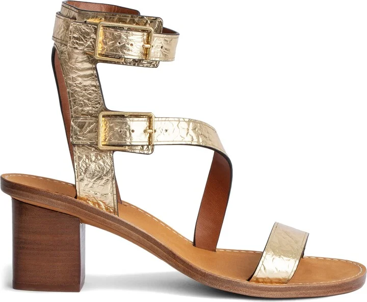 Cecelia Caprese Block Heel Asymmetric Sandal