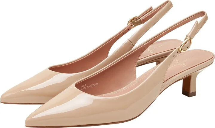 Cecil Slingback Pointed Toe Kitten Heel Pump - Image 9