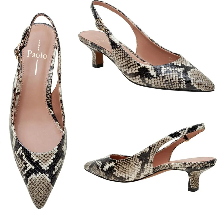 Cecil Slingback Pointed Toe Kitten Heel Pump - Image 7