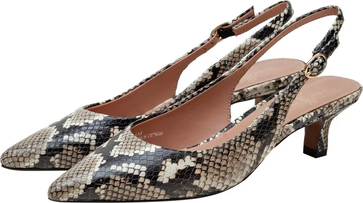 Cecil Slingback Pointed Toe Kitten Heel Pump - Image 9