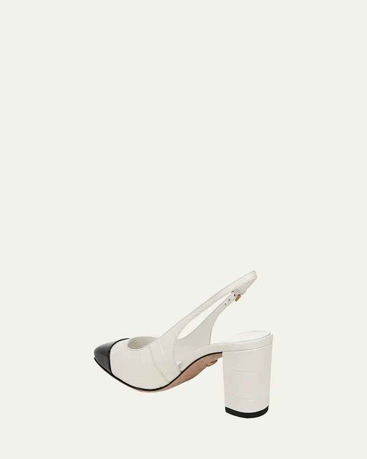 Cecile Cap-Toe Slingback Pumps - Image 5