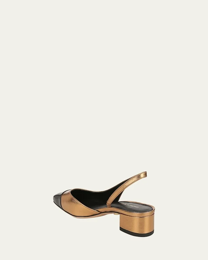 Cecile Metallic Slingback Ballerina Flats - Image 2