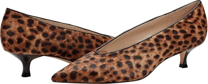 Cecilely Genuine Calf Hair Pointed Toe Kitten Heel Pump - Image 6