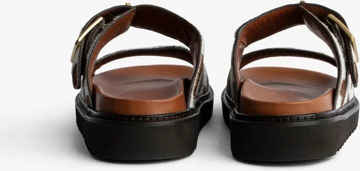 Cecilia Alpha Cow Sandals - Image 4
